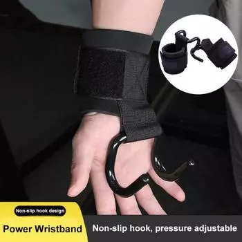 1 пара крюков для поднятия тяжестей, сверхмощные, высокопрочные, с отличным коэффициентом трения, противоскользящая лента, подъемные ремни из нержавеющей стали, захваты для подъема мощи 1pc