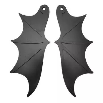 1 пара крыльев летучей мыши, деревянные забавные декоративные крылья летучей мыши для вечеринки на номерной знак автомобиля