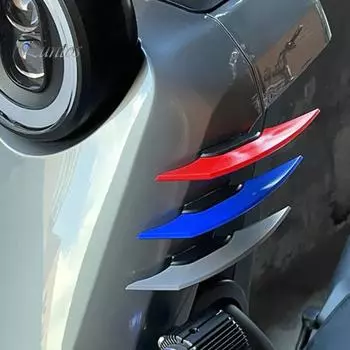 1 пара крыльев мотоцикла фиксированное крыло спойлер для мотоцикла электровелосипеды простая установка стильное универсальное устойчивое крепление крыла мотоцикла для квадроциклов красный
