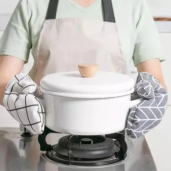 1 пара кухонных прихваток и перчаток для духовки, набор варежек, термостойкие, анти-жаровые перчатки для приготовления пищи в горячем горшке