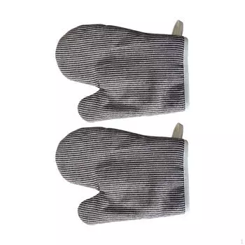 1 пара кухонных рукавиц, противоскользящие, простые в использовании, прочные, термостойкие, для духовки синий