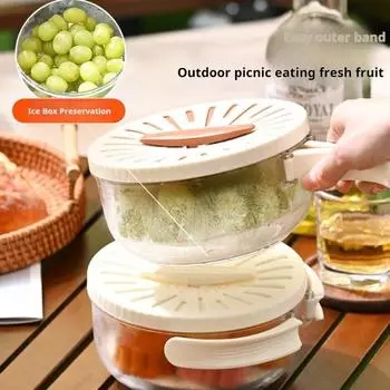 1 пара кухонный дуршлаг чаша со складной ручкой контейнер для хранения фруктов пищевой класс