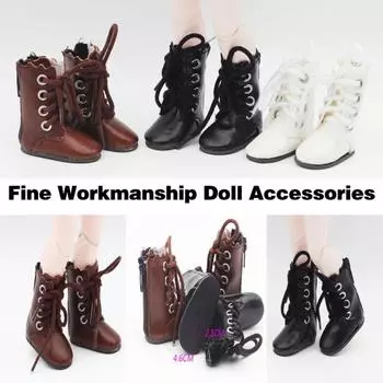1 пара кукольной обуви из искусственной кожи, мягкие реалистичные ботинки 45297, модная кукольная обувь тонкой работы для мини коричневый