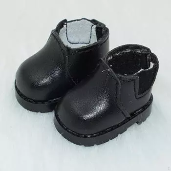 1 пара кукольной обуви из модной искусственной кожи для 17 см, нарядные мини-сапожки чёрный