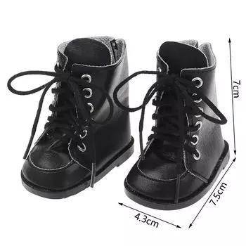 1 пара кукольной одежды, черные ботинки, обувь для 18-дюймовых кукол, аксессуары, декор