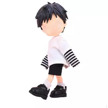 1 пара кукольных аксессуаров, обувь с квадратным носком для 1/12 BJD кукол, модный костюм, повседневная одежда, мягкая чёрный