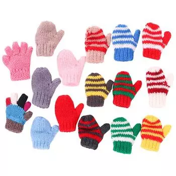 1 пара кукольных мини-шерстяных перчаток для куклы-девочки 18 дюймов, 43 см, одежда для кукол-младенцев, случайный стиль
