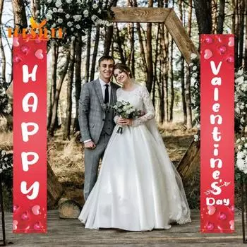 1 пара куплетов на День святого Валентина, привлекательный прозрачный узор, подвесной баннер на дверь, для украшения дома, праздника A
