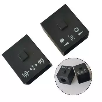 1 пара квадратной ручки контроля температуры для душа, черная термостатическая ручка