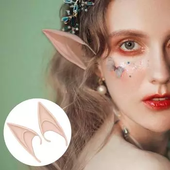 1 пара латексных ушек феи ангела эльфа для косплея на Хэллоуин, костюмы для маскарада на вечеринку в честь Хэллоуина, реквизит для фотосъемки