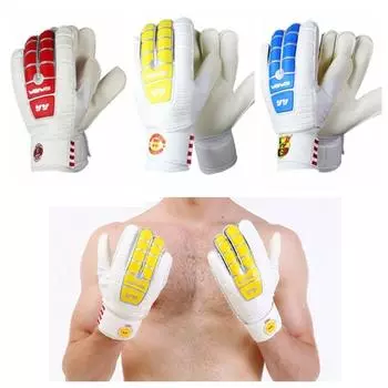 1 пара латексных вратарских перчаток, защита пальцев, противоскользящие игровые вратарские перчатки, амортизирующие основные детские вратарские перчатки 8