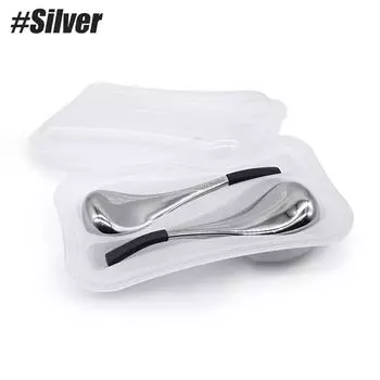 1 пара ледяных шариков для ухода за кожей лица и глаз, криопалочки из нержавеющей стали для красоты лица для мужчин и женщин, охлаждающие спа-шарики серебряный