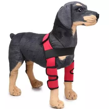 1 пара леггинсов для ухода за собаками на наколенниках, защитный чехол для домашних животных, защита от хирургических травм и травм S красный