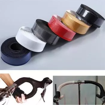 1 пара легких лент на руль с заглушкой для ремня из углеродного волокна чёрный