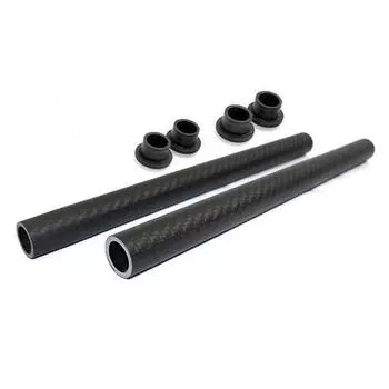 1 пара легких прочных ручек из настоящего углеродного волокна матово-черного цвета для руля