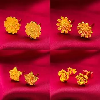 1 пара легких роскошных ретро матовых сережек-капель, простые винтажные серьги-гвоздики с подвеской для женщин, свадебные украшения, подарки A11