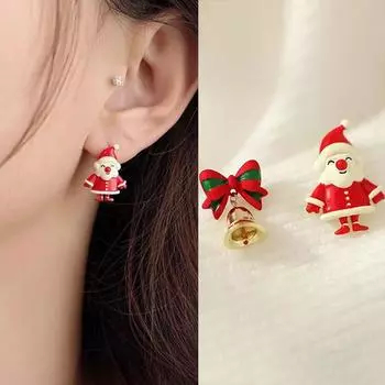 1 пара легких роскошных сережек-кисточек в виде снежинки на рождественской елке для женщин и девочек, милые универсальные серьги, ювелирные подарки A10