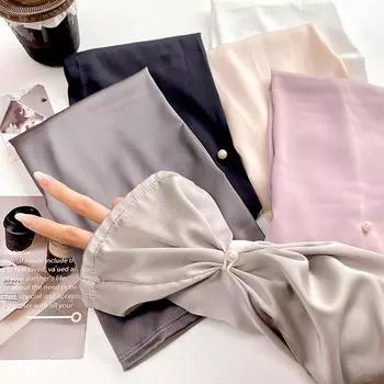 1 пара летних рукавов с жемчугом и льдом, сплошной цвет, защита от солнца, анти-УФ-шифон, сладкий шифон