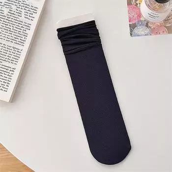 1 пара летних тонких нейлоновых носков для женщин и девочек, мягкие дышащие длинные носки чёрный
