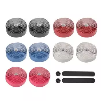 1 пара липкая лента для рукоятки дышащая легкая противоскользящая амортизирующая велосипедная ручка Gr White