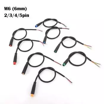 1 пара M6 6 мм 2 3 4 5-контактный водонепроницаемый кабель M-6 клемма солнечной панели мини-штекер сигнальный соединительный автомобильный датчик 26 см разъем 1 pair 2pin