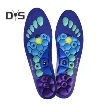 1 пара магнитных акупрессурных стелек унисекс поддержка свода стопы улучшение кровообращения снятие усталости ортопедические стельки для спорта путешествия офисные работники M