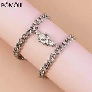 1 пара магнитных браслетов для рукопожатия, регулируемые, подходящие подарки на День святого Валентина