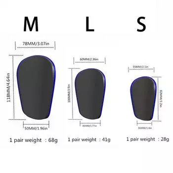 1 пара маленьких мини-щитков для голени из губчатой резины Eva, износостойкие, амортизирующие, футбольные щитки для тренировок по футболу S