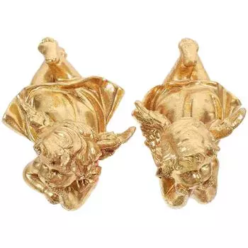 1 пара маленьких настольных статуэток ангелов, мини-фигурка ангела, настольное украшение ангела, украшение ангела, статуи и фигурки ангелов 10.00X7.00X6.00CM