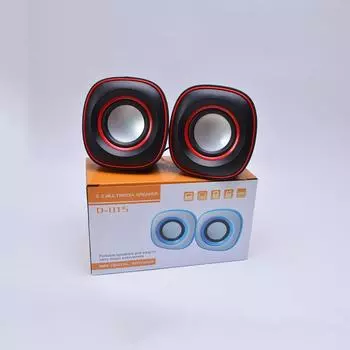 1 пара маленьких USB-колонок, милые маленькие Q-образные мини-USB-мощные стереодинамики в форме яйца красный/чёрный