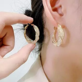 1 пара металлических круглых сережек-колец, закрученные серьги-крутки, преувеличенные элегантные очаровательные серьги, ювелирные изделия серебряный