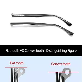 1 пара металлических противоскользящих универсальных сменных оправ для очков, аксессуары для очков, дужки grey-Convex tooth