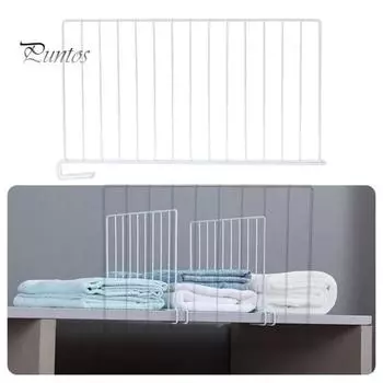 1 пара металлических разделителей полок, высокопрочная нержавеющая организация шкафа, простая установка, вертикальный металлический разделитель полок шкафа S