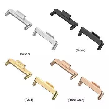 1 пара металлических соединителей из нержавеющей стали для часов, ремешок, адаптер, адаптеры для умных часов Huawei Watch Fit 3 серебряный