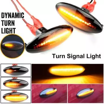 1 пара мигалок из АБС-пластика, простая в установке, высококачественный светодиодный повторитель с потоком воды для чёрный