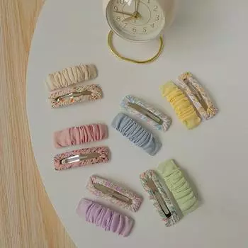 1 пара милых цветочных шпилек, элегантные цветочные тканевые художественные заколки для волос, головные уборы для волос, детские аксессуары для волос