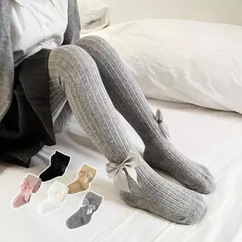 1 пара милых детских леггинсов-чулок с бантом, простые милые однотонные колготки для детей, весна-осень, мягкие хлопковые колготки M белый