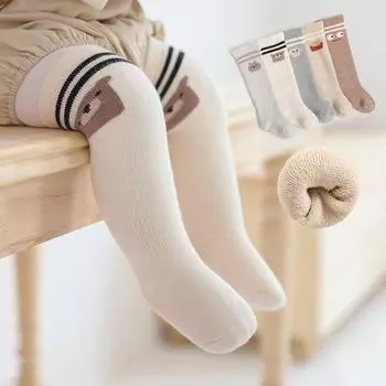 1 пара милых гольфов с героями мультфильмов для маленьких мальчиков и девочек, осенне-зимние носки из чесаного хлопка для малышей Fury, теплые гетры XS