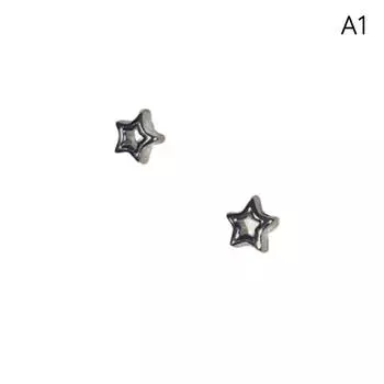 1 пара милых классных аксессуаров, милые полые серьги-гвоздики в форме пентаграммы, серьги-звезды в форме темперамента для женщин, ювелирные изделия в корейском стиле