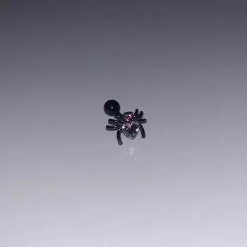 1 пара милых крутых серег с цирконом в форме сердца паука для женщин, ушных костей, хрящей для ногтей