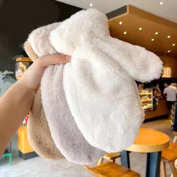 1 пара милых модных толстых плюшевых мягких перчаток, сохраняющих тепло, ветрозащитные варежки, защита от холода