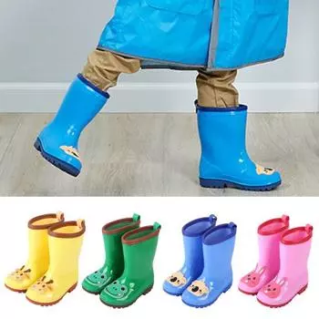1 пара милых непромокаемых сапог, очаровательный внешний вид, отличные водонепроницаемые непромокаемые сапоги с 3D-принтом и рисунком из мультфильма 24 синий