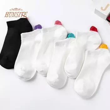 1 пара милых нескользящих носков до щиколотки с вышивкой сердечек, эластичные короткие носки с низкой трубкой для девочек, стильный комфорт зелёный