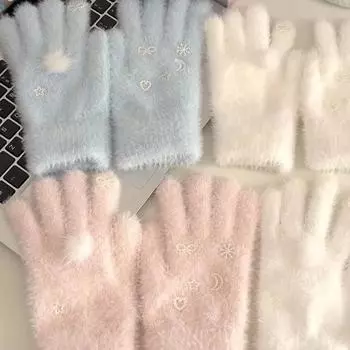 1 пара милых перчаток с изображением щенка из мультфильма, детские зимние теплые перчатки, мягкие варежки, непромокаемые перчатки для езды на велосипеде на открытом воздухе, подарки