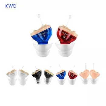 1 пара мини-CIC слуховых аппаратов Audifonos для глухоты/пожилых людей, регулируемый микро беспроводной невидимый слуховой аппарат, усилитель звука для ушей