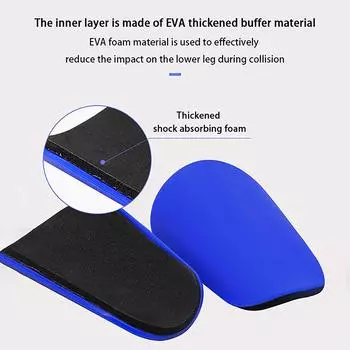 1 пара мини-футбольных накладок на голень, износостойкая амортизирующая доска для голени S синий