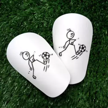 1 пара мини-футбольных щитков для защиты ног, аксессуары для тренировок по футболу S