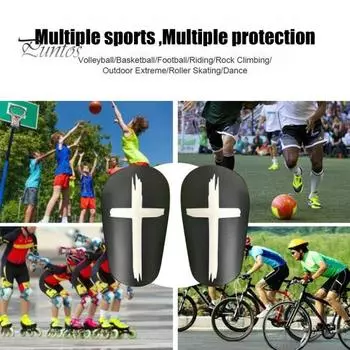 1 пара мини-футбольных щитков для голени, противоскользящих для детей, подростков, взрослых, футболистов, миниатюрных накладок на голень, защитных приспособлений для футбольных игр, защитного снаряжения S чёрный