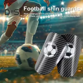 1 пара мини-футбольных щитков для голени, легкие защитные щитки для ног, футбольный узор, миниатюрный футбол, спортивная экипировка для мальчиков и девочек S