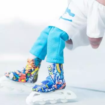 1 пара мини-коньков для пальцев, обувь для пальцев, милая доска для скейтборда, гриф для кукольной обуви для брейк-данса красный